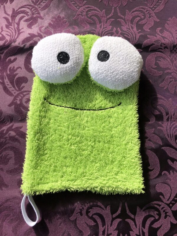 Waschhandschuh Frosch Grün