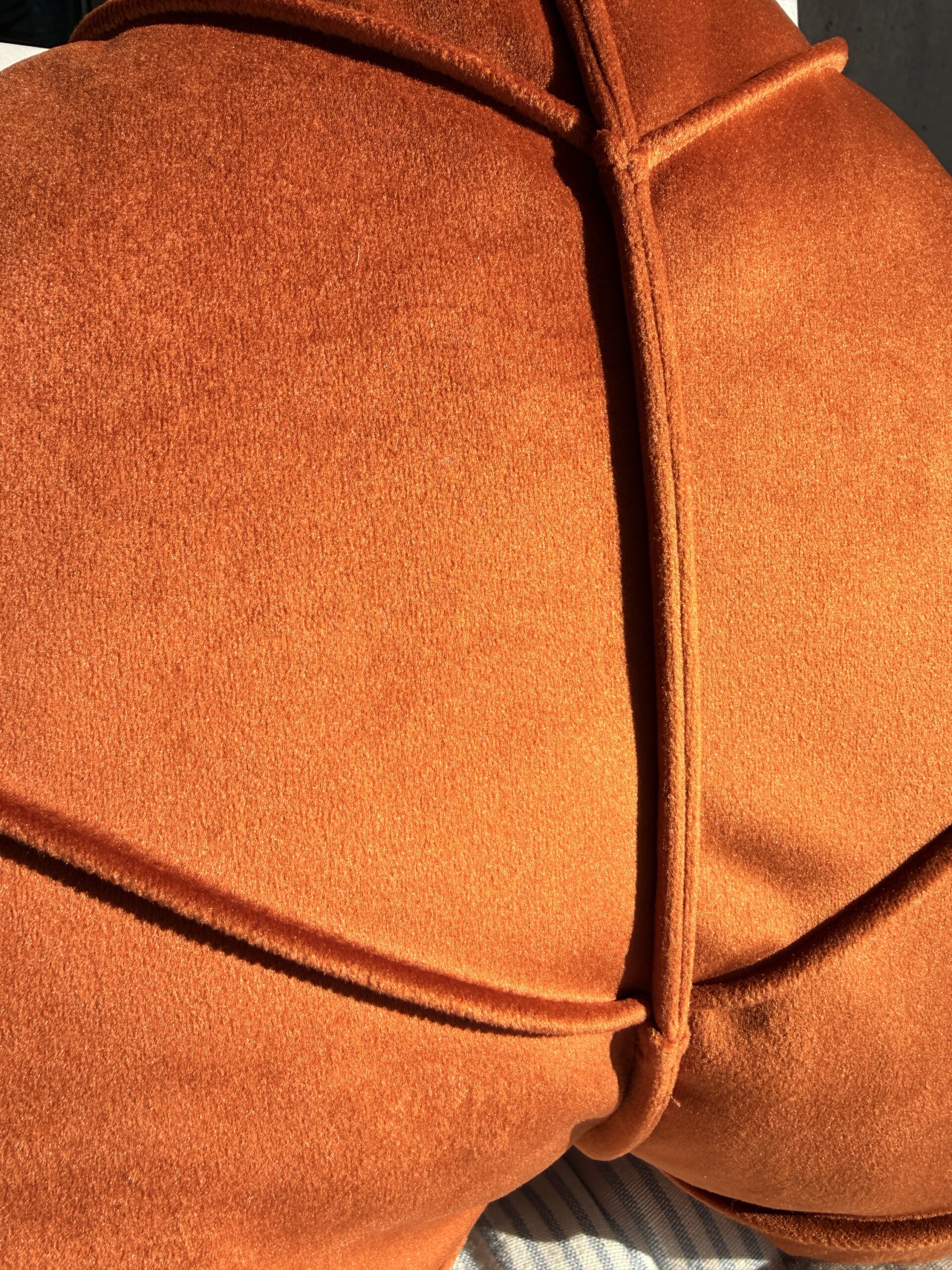 Edles Zierkissen Lindenblatt rostbraun Herz 🧡 – Bild 2