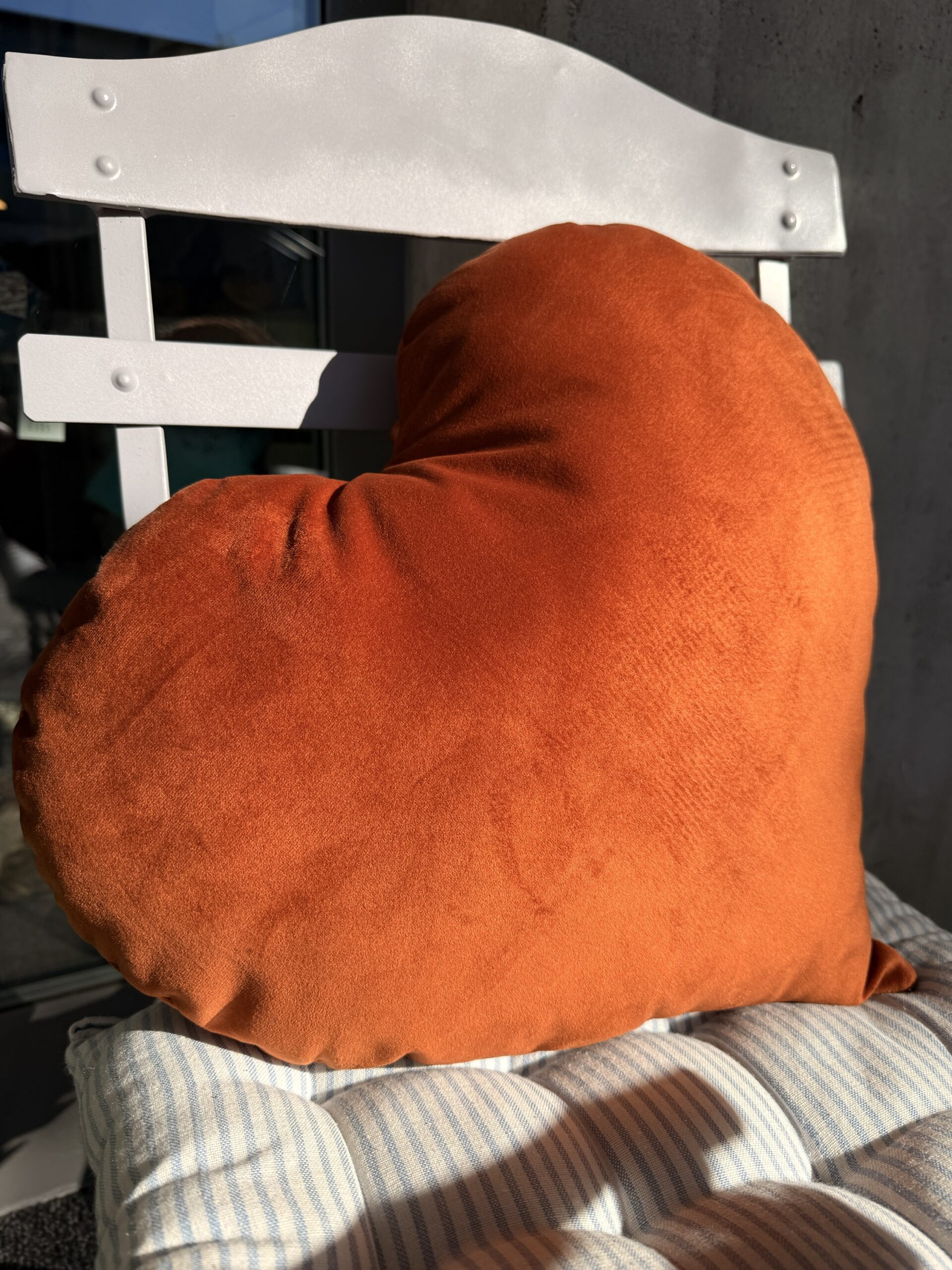 Edles Zierkissen Lindenblatt rostbraun Herz 🧡 – Bild 3