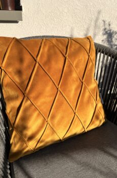 Zierkissen Biesen Senfgelb